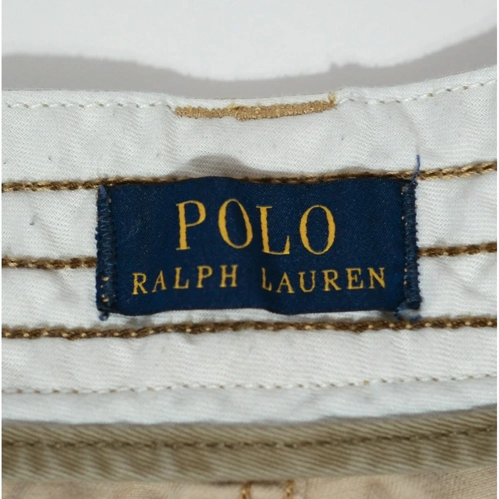 Polo Ralph Lauren  Cargo Shorts Mens Size 32 Khaki Cotton Small Flaw